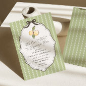 Invitation J'ai hâte de vous presser Fête de Bébé Citron Vert