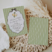 Invitation J'ai hâte de vous presser Fête de Bébé Citron Vert