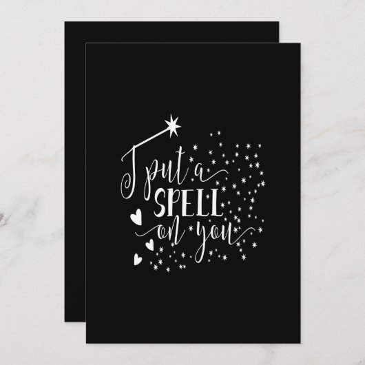 Invitation j'ai jeté un sort sur toi (Devant / Derrière)