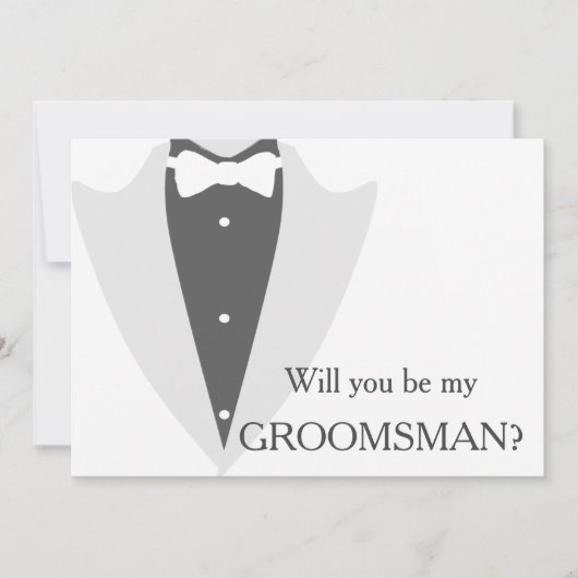 Invitation J'ai la fille, tu seras mon Groomsman ? (Devant)