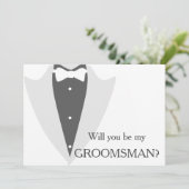 Invitation J'ai la fille, tu seras mon Groomsman ? (Debout devant)