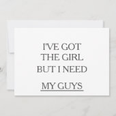 Invitation J'ai la fille, tu seras mon Groomsman ? (Dos)