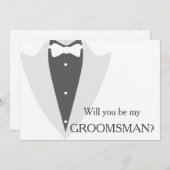 Invitation J'ai la fille, tu seras mon Groomsman ? (Devant / Derrière)