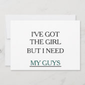 Invitation J'ai la fille, tu seras mon Groomsman ? (Dos)