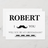 Invitation J'ai la fille, tu seras mon Groomsman ? (Devant / Derrière)