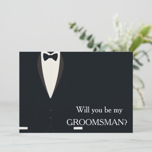 Invitation J'ai la fille, tu seras mon Groomsman ? (Debout devant)