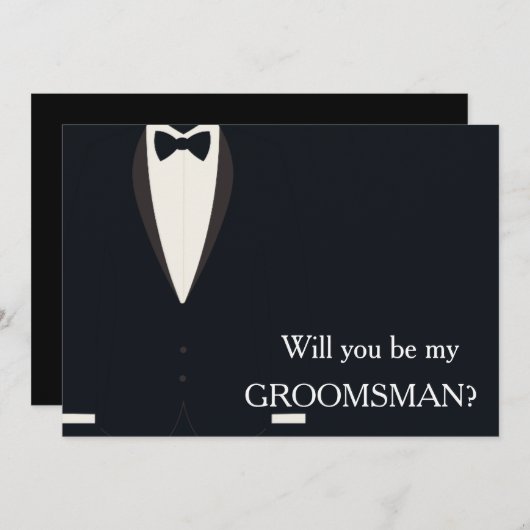 Invitation J'ai la fille, tu seras mon Groomsman ? (Devant / Derrière)