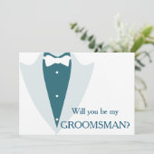 Invitation J'ai la fille, tu seras mon Groomsman ? (Debout devant)