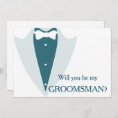 Invitation J'ai la fille, tu seras mon Groomsman ? (Devant / Derrière)
