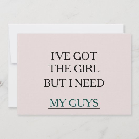 Invitation J'ai la fille, tu seras mon Groomsman ? Invi (Dos)