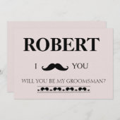 Invitation J'ai la fille, tu seras mon Groomsman ? Invi (Devant / Derrière)