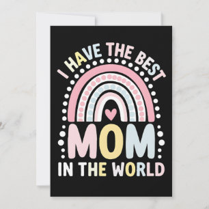 Invitation J'ai la meilleure maman du monde Boho Rainbow