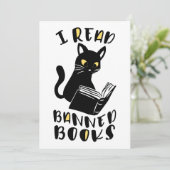 Invitation J'ai lu des livres interdits Cat (Debout devant)