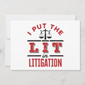 Invitation J'ai mis la lumière dans le procès de l'avocat du (Devant)