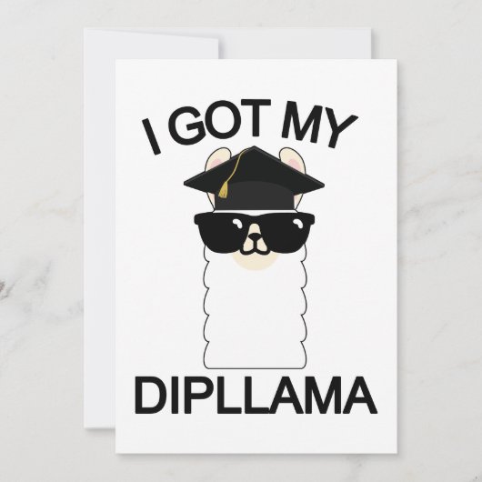 Invitation J'ai obtenu mon diplôme (Devant)