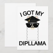 Invitation J'ai obtenu mon diplôme (Devant / Derrière)