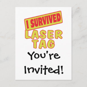 INVITATION J'AI SURVÉCU À LASER TAG