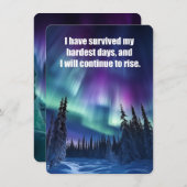 Invitation J'Ai Survécu À Mes Jours Les Plus Difficiles (Devant / Derrière)