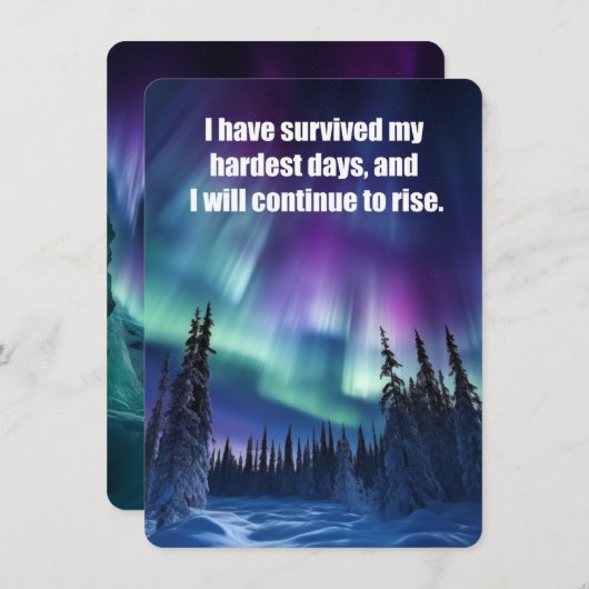 Invitation J'Ai Survécu À Mes Jours Les Plus Difficiles (Devant / Derrière)