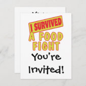 INVITATION J'AI SURVÉCU À UN COMBAT ALIMENTAIRE (Devant / Derrière)