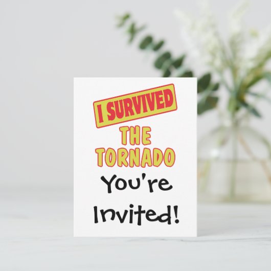 INVITATION J'AI SURVÉCU AU TORNADO (Debout devant)