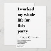 Invitation J'Ai Travaillé Toute Ma Vie Pour Ça ? (Devant / Derrière)