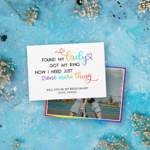 Invitation J'ai trouvé ma dame Demoiselle d'honneur de mariag