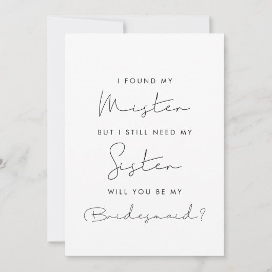 Invitation J'ai trouvé ma misère mais j'ai toujours besoin de (Devant)