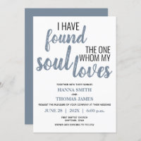 J'ai trouvé une typographie Dusty Mariage bleu