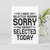 Invitation J'ai une audition sélective Désolé Vous n'étiez pa (Debout devant)