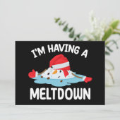 Invitation J'ai une fonte de neige de Noël (Debout devant)