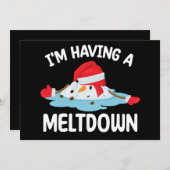 Invitation J'ai une fonte de neige de Noël (Devant / Derrière)