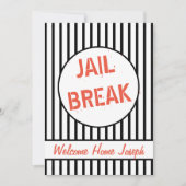 Invitation Jail Break Welcome Home Party (Devant)