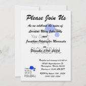 Invitation j'aime à vous peux laisse aller bleu de pickleball (Devant)