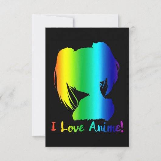 Invitation j'aime anime manga drôle cosplay (Devant)