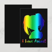 Invitation j'aime anime manga drôle cosplay (Devant / Derrière)