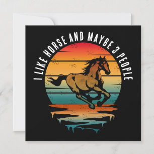 INVITATION J'AIME CHEVAL ET PEUT-ÊTRE 3 PERSONNES