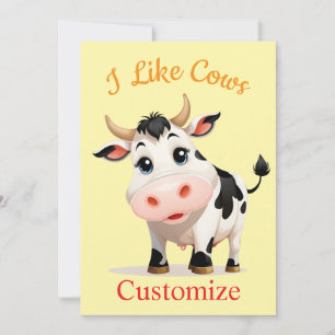 Invitation J'Aime Cows Art Thunder_Cove