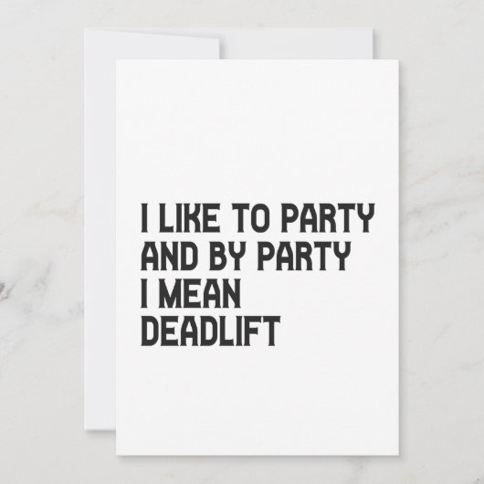 Invitation J'aime faire la Fête et par Fête je veux dire Fair (Devant)