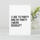 Invitation J'aime faire la Fête et par Fête je veux dire Fair (Debout devant)