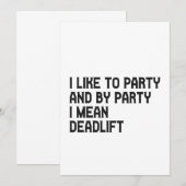 Invitation J'aime faire la Fête et par Fête je veux dire Fair (Devant / Derrière)