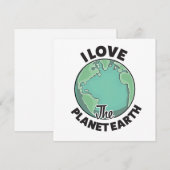Invitation J'aime la planète Terre (Devant / Derrière)