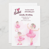 Invitation J'aime le ballet (Devant / Derrière)