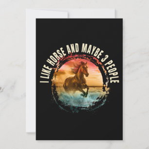 Invitation j'aime le cheval et peut-être 3 personnes