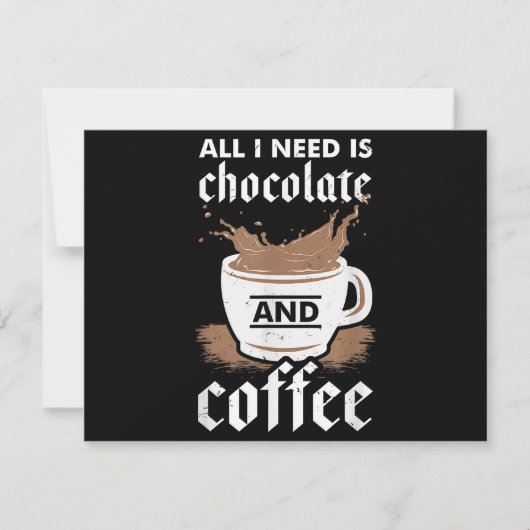 Invitation J'Aime Le Chocolat Et Le Café (Devant)