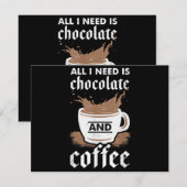 Invitation J'Aime Le Chocolat Et Le Café (Devant / Derrière)