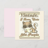 Invitation J'aime les chats, pas les gens (Devant / Derrière)