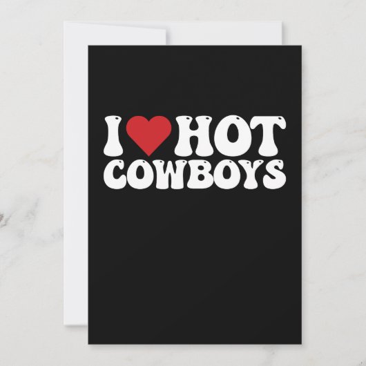 Invitation J'Aime Les Chauds Cowboys (Devant)