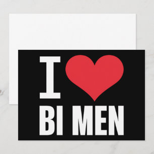 Invitation J'aime les hommes bisexuels Bi Fierté de bisexuel