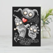 Invitation J'aime les Monstres parce que les Gens Sont Nuls (Debout devant)